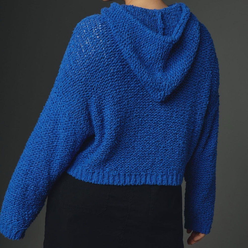 Anthropologie Pilcro Sailcloth Hooded Sweater Size XXS (Oversized) - Blue - NWOT - Picture 3 of 12